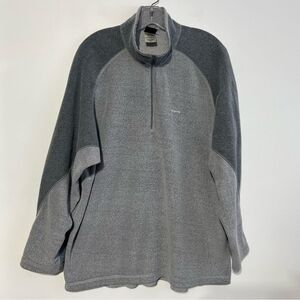 Patagonia Mens XL Capilene Fleece 1/4 Zip Pullover Sweater Gray Two Tone